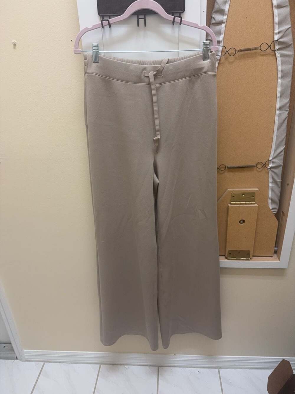 Spanx Wide Leg Drawstring Pants Tan Size XL